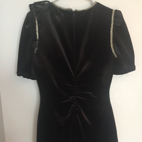 Self Portrait Velvet Ruffle Mini Dress - Picture 5 of 5